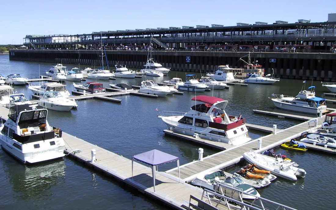 Montréal’s Old Port with historic buildings and the waterfront